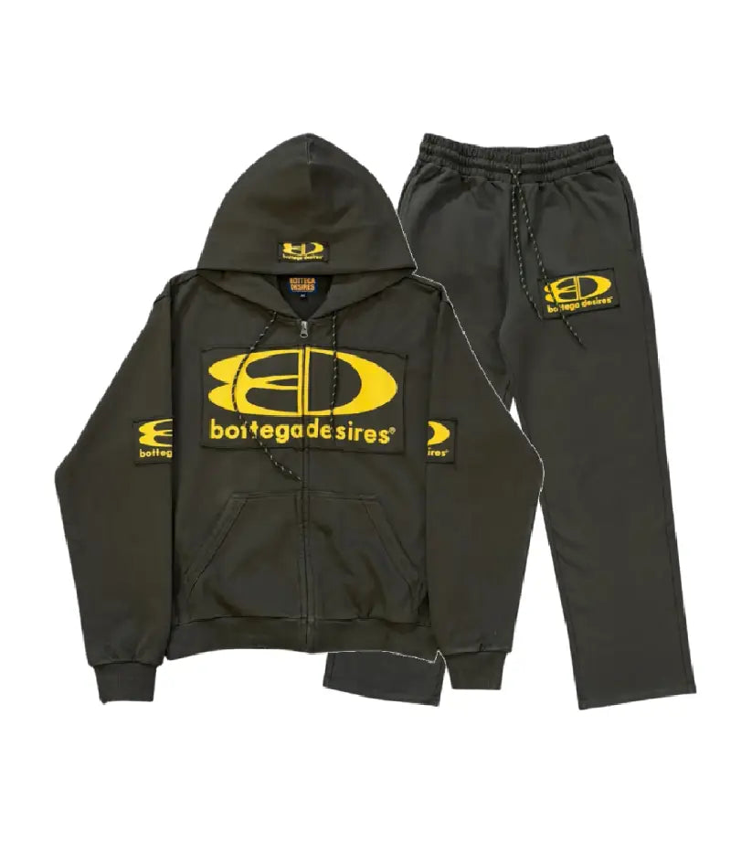 Bottega Desires Grey Patches Zip Tracksuit
